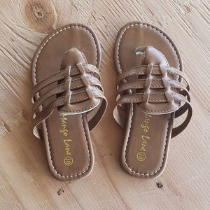 Toddler size 10 brown sandals